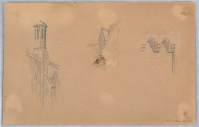 Brookline'daki Kiliseden Mimari Detaylar by Arnold William Brunner