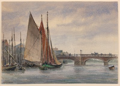 Trouville sınırlarındaki Tekneler by Arnold William Brunner