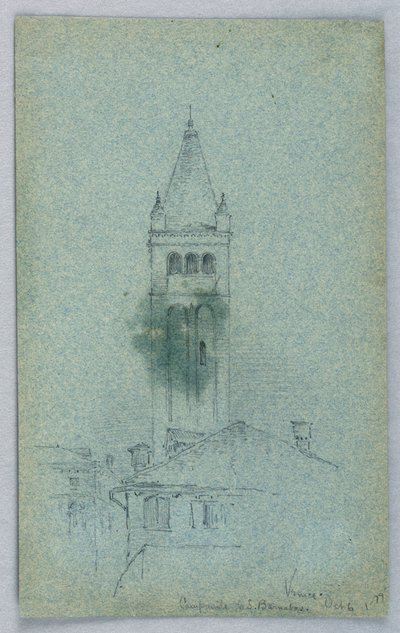 Campanile of St. Barnabas, Venedik by Arnold William Brunner