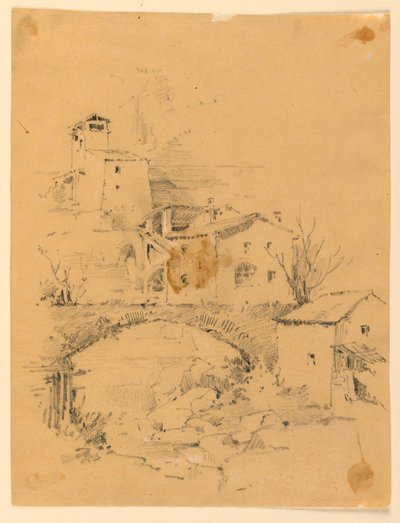 Bir Dere Üzerinde Değirmen by Arnold William Brunner
