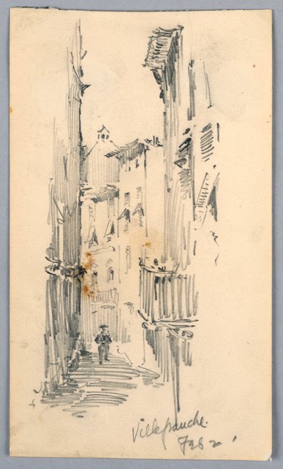 Villefranche'de sokak by Arnold William Brunner