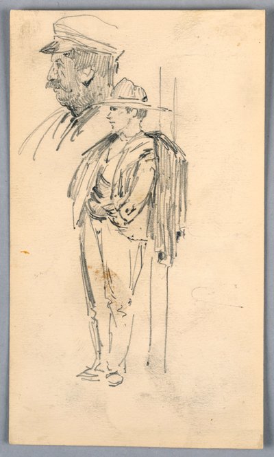 İki Erkek Çizimi by Arnold William Brunner