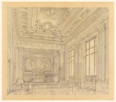 Mahkeme Salonunun Görünümü, Federal Bina, Cleveland, OH by Arnold William Brunner