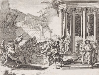Sinorix zehirlendikten sonra tapınaktan taşınırken, 1650-1700. by Arnold van Westerhout.