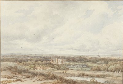 Brederode harabelerinin kum tepelerinden görünüm by Arnoldus Johannes Eymer