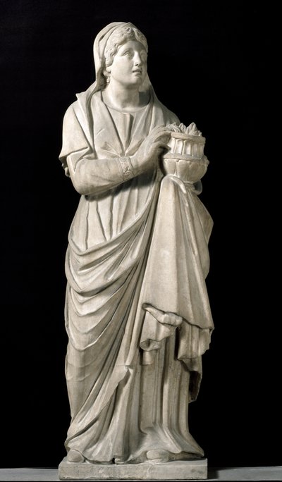 Orijinal cepheden Aziz Reparata. mermer heykel by Arnolfo di Cambio
