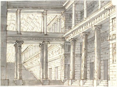 Sütunlu ve merdivenli saray içi by Aron Wallick