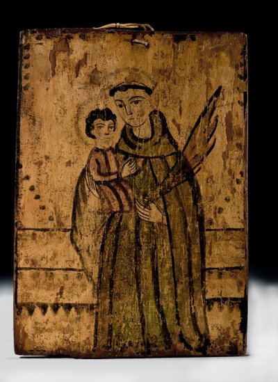 Aziz Anthony, İsa Çocuğu ile, ca. 1825-1840. by Arroyo Hondo Painter