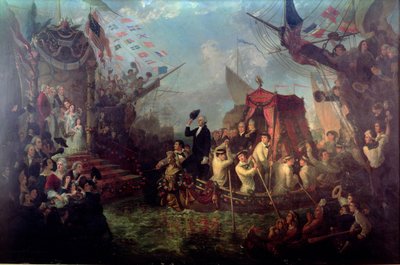George Washington arriving in New York City, April 30, 1789  by Arsene Hippolyte Rivey