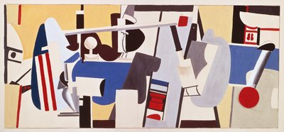 Yönetim Binası, Newark Havaalanı, New Jersey için duvar resmi çalışması by Arshile Gorky
