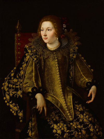 İtalyanca: Ritratto di una donna seduta (signora Caterina Savelli) Oturan bir bayanın portresi (senora Caterina Savelli) by Artemisia Gentileschi