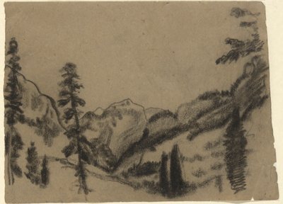 Köknar Ağaçları ile Dağ Manzarası by Arthur B. Davies