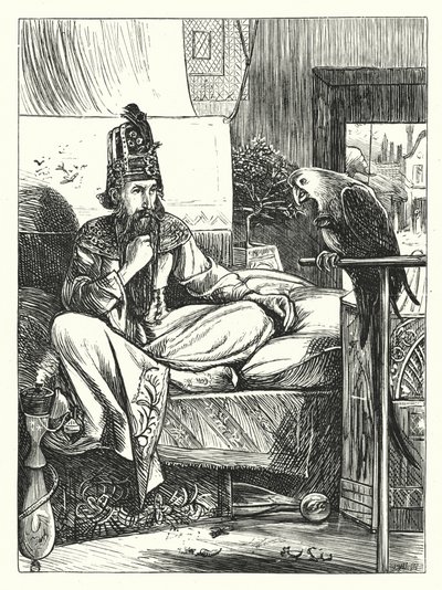 Vezirin Papağanı (gravür) by Arthur Boyd (after) Houghton