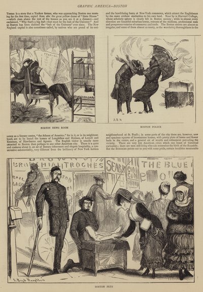 Grafik Amerika, Boston by Arthur Boyd Houghton
