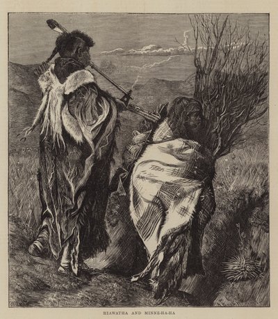 Hiawatha ve Minne-ha-ha by Arthur Boyd Houghton