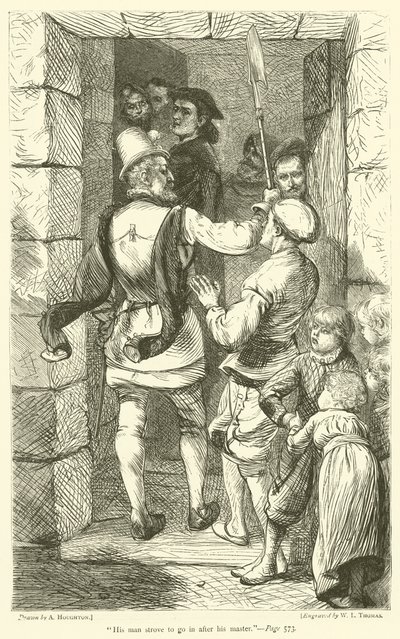 Adamı efendisinin peşinden girmeye çalıştı by Arthur Boyd Houghton