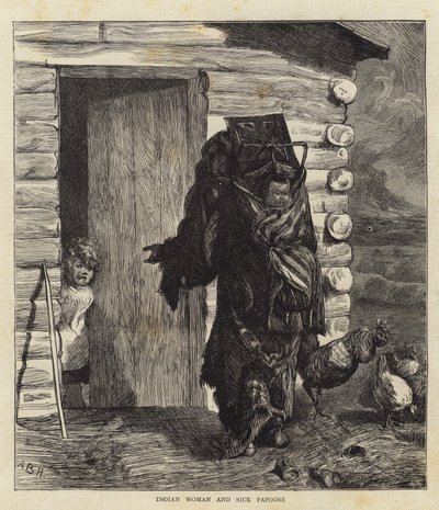Hintli Kadın ve Hasta Papoose by Arthur Boyd Houghton