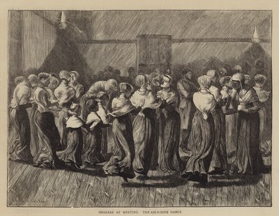 Toplantıda Çalkalayıcılar, Dini Dans by Arthur Boyd Houghton