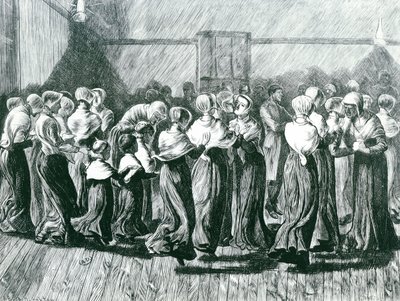Bir Toplantıda Çalkalayıcılar: Dini Dans, çizim, Grafik, 14 Mayıs 1870
