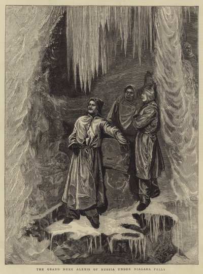 Niagara Şelalesi altında Rusya Büyük Dükü Alexis by Arthur Boyd Houghton