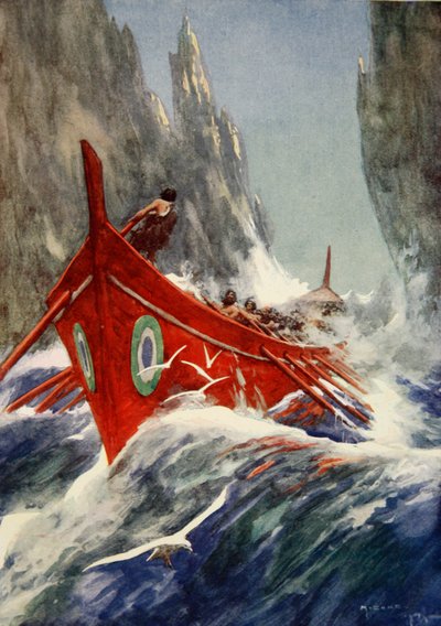 Jason ve Argonotlar, c.1925 (renkli taş) by Arthur C. (after) Michael