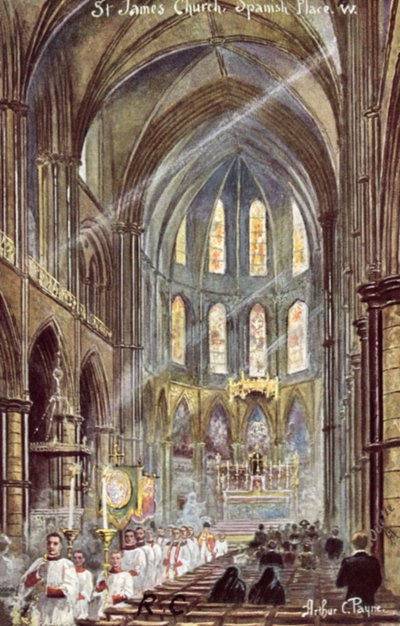 St James Kilisesi, İspanyol Yeri by Arthur Charles Payne