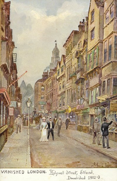 Kaybolan Londra - Hollywell Street, Strand, 1902-3 Yıkıldı by Arthur Charles Payne