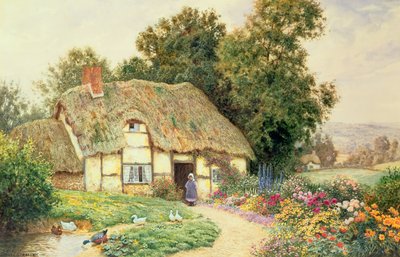 Ördek Göleti Tarafından Bir Kulübe by Arthur Claude Strachan