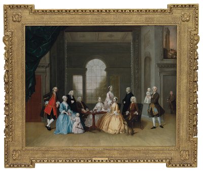 John Offley Crewe ve ailesinin Grup Portresi by Arthur Devis