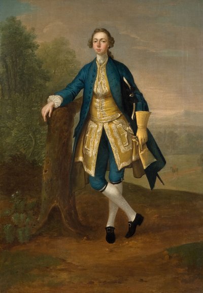 Mavili Bir Adamın Portresi, 1785. by Arthur Devis