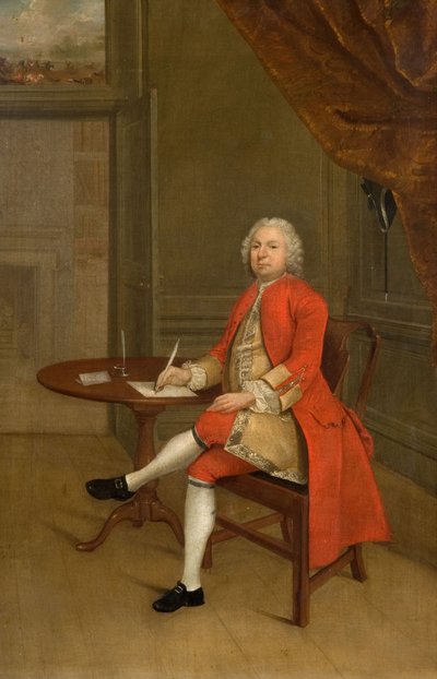 Kırmızılı Bir Adamın Portresi, 1785. by Arthur Devis