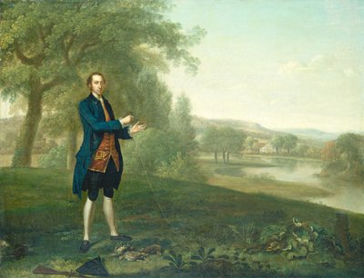 Keklikler Ağlayan Bir Beyefendinin Portresi, 1756. by Arthur Devis