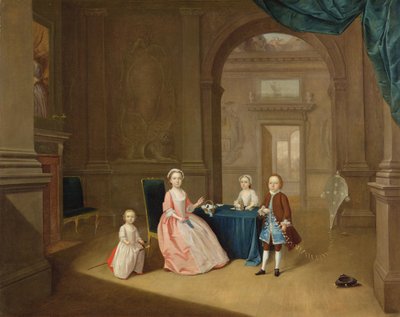 Bir Grup Çocuğun Portresi, c.1743 (tuval üzerine yağlı boya) by Arthur Devis