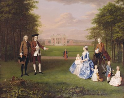 Atherton ve Ailesinden Robert Gwillym, c.1745-7 (tuval üzerine yağlı boya) by Arthur Devis