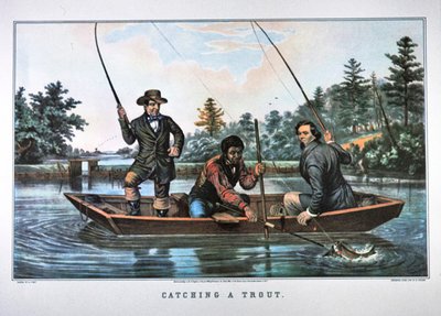 Alabalık Yakalamak, N. Currier tarafından yayınlandı by Arthur Fitzwilliam (after) Tait
