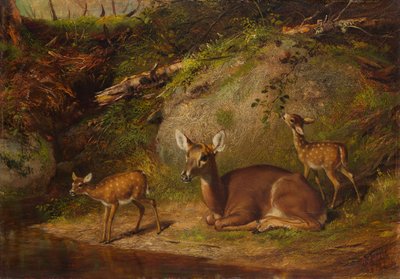 Doe ve İki Geyik, 1882. by Arthur Fitzwilliam Tait