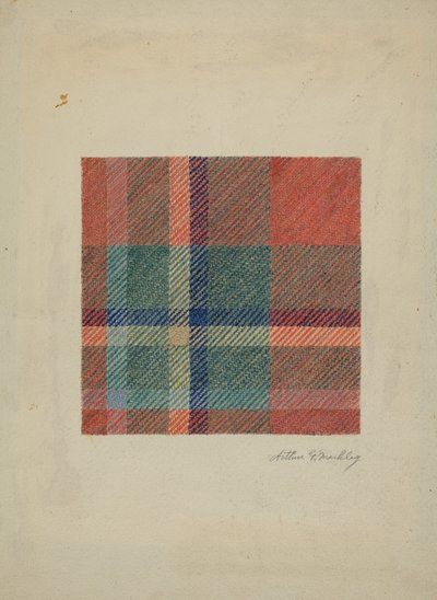 Ekose Yün Battaniye, c. 1938. by Arthur G. Merkley