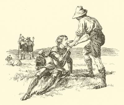 Sir Calidore, Nezaket Şövalyesi, Bariz Canavarın Görevi (gravür) by Arthur George Walker