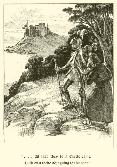 Sir Guyon, Üç Kızkardeş (gravür) by Arthur George Walker