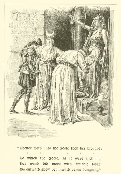 Sir Artegall, Radigund ve Britomart'ın Maceraları (gravür) by Arthur George Walker