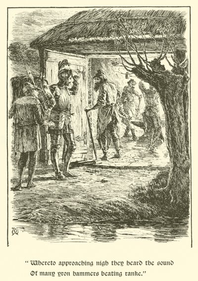 The Legend Of Britomart, The House Of Care (gravür) by Arthur George Walker