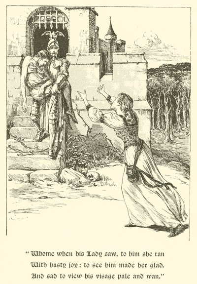 Kızıl Haç Şövalyesi, Harika Bugle (gravür) by Arthur George Walker