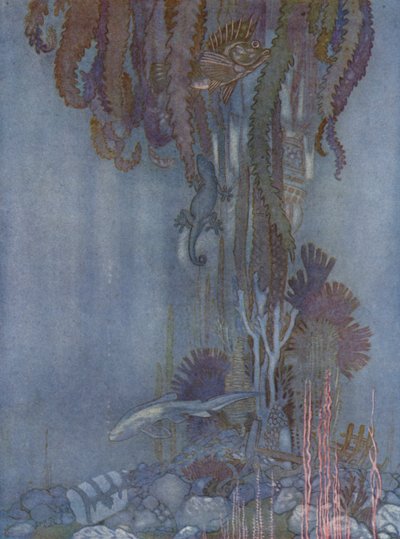 Boğulmanın ne kadar acı olduğunu düşündüm (renkli taş) by Arthur George Watts
