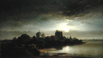 Ay Işığında Bir Köy by Arthur Gilbert