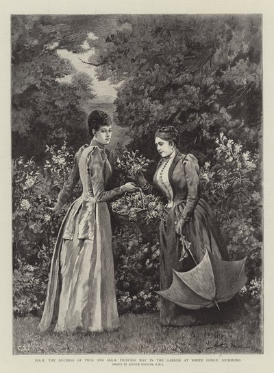 SAİK Teck Düşesi ve HSH Princess May, Richmond White Lodge'daki Garden'da by Arthur Hopkins