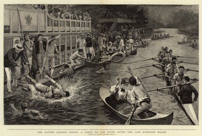 Oxford Yaz Sekizleri, Geçen Akşamki Yarıştan Sonra Nehirde Bir Sahne by Arthur Hopkins