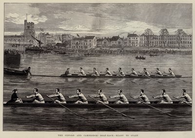 Oxford ve Cambridge Tekne Yarışı, Başlamaya Hazır by Arthur Hopkins