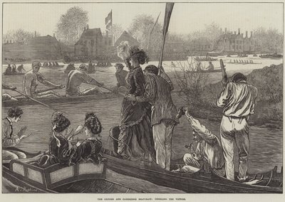 Oxford ve Cambridge Tekne Yarışı, Galipleri alkışlıyor by Arthur Hopkins