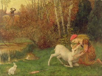 Beyaz Hind, 1870 dolayları (guaş) by Arthur Hughes