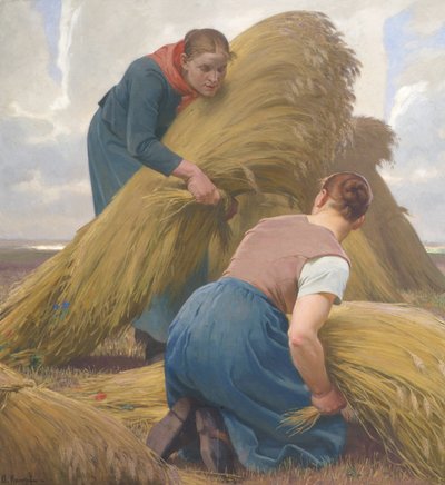 Tahıl bağlayıcı kadınlar by Arthur Kampf